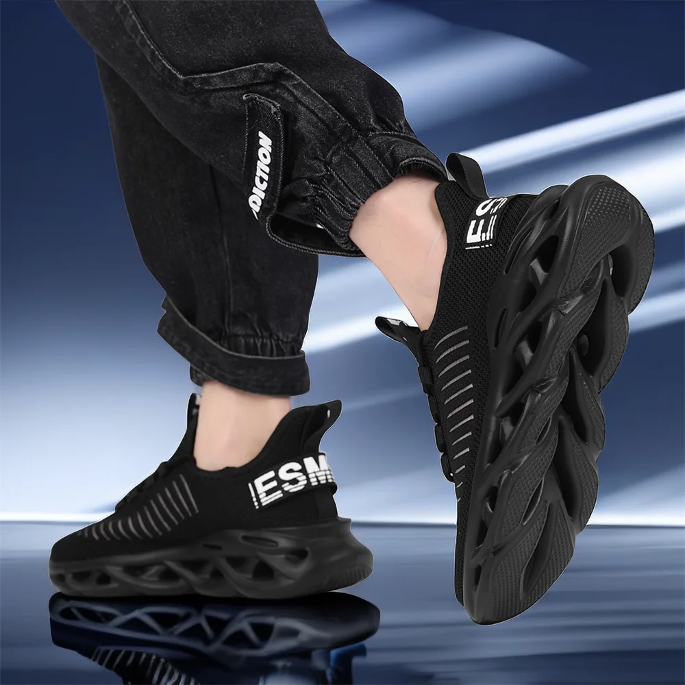 2024 Man Running Sneakers, Kids Breathable Sports Shoes For Women Light Low Top Men's Mesh Jogging Casual Shoes Large Size 28-48