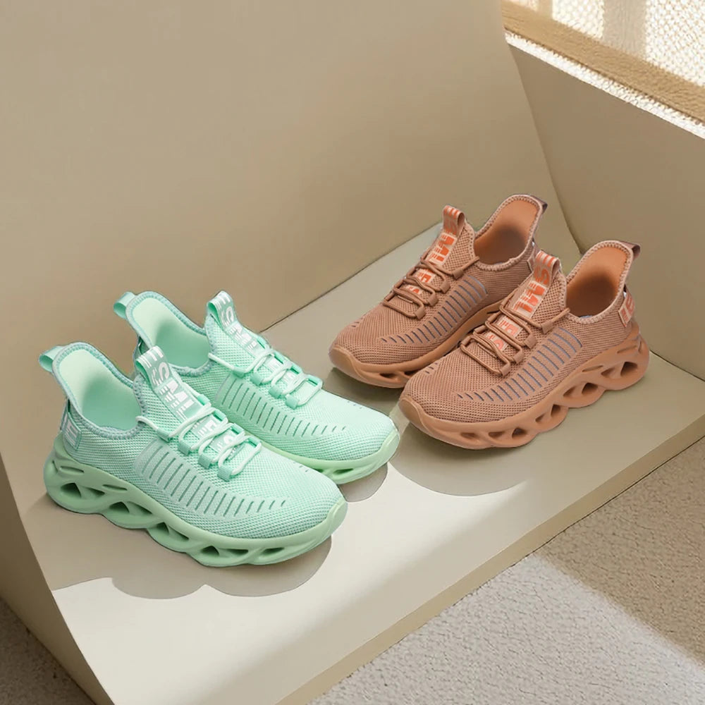 2024 Man Running Sneakers, Kids Breathable Sports Shoes For Women Light Low Top Men's Mesh Jogging Casual Shoes Large Size 28-48