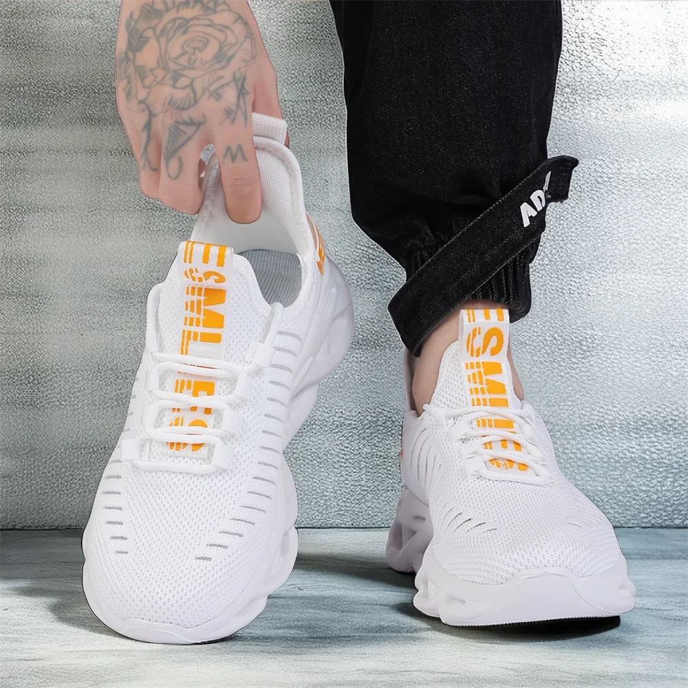 2024 Man Running Sneakers, Kids Breathable Sports Shoes For Women Light Low Top Men's Mesh Jogging Casual Shoes Large Size 28-48
